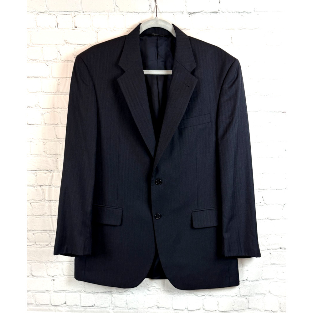 JOS. A. BANK dark blue gray undertone 100% wool mens jacket blazer 40R